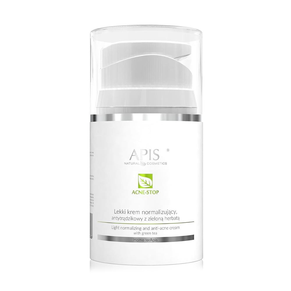 Нормалізувальний крем для обличчя Apis Natural Cosmetics Acne-Stop Cream проти прищів, з екстрактом зеленого чаю, 50 мл